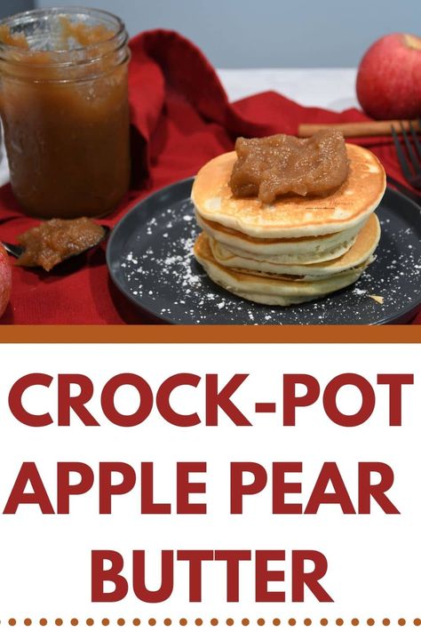 Applesauce Recipes Canning, Pear Recipes Easy, Recipe Using Applesauce, Crockpot Applesauce, Crockpot Apple, Pear Sauce, Apple Butter Crock Pot, Pear Butter, Pear Puree