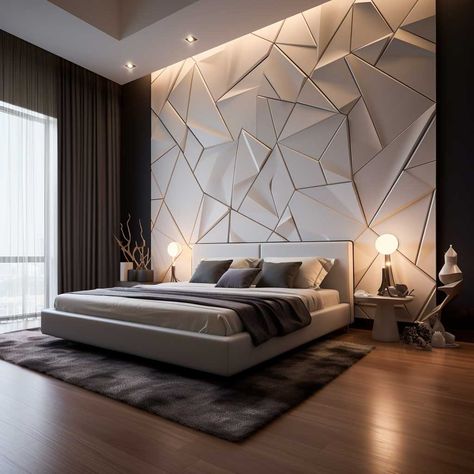 10+ PVC Panel Design Ideas that Can Reinvent Your Bedroom Aesthetics • 333+ Images • [ArtFacade] Bedroom Interior Design Luxury, Interior Design Per La Casa, Modern Bedroom Interior, Bedroom Wall Designs, Luxury Bedroom Design, Bed Design Modern, Appartement Design, Woman Bedroom, Bedroom Decor Design