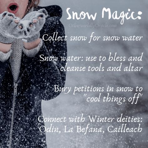 Snow In Witchcraft, Snow Spells Witchcraft, Snow Magic Spells, Snow Water Witchcraft, Weather Spells, Snow Spell, Weather Magick, Witch Staff, Weather Magic