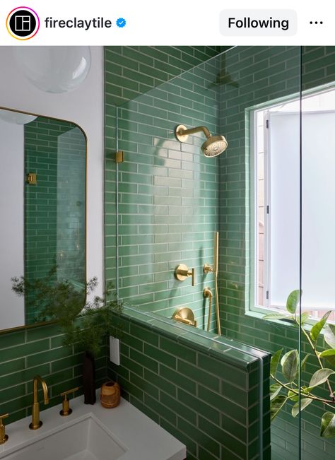 Sea Green Bathroom, Bright Green Bathroom, Sea Green Bathrooms, Clawfoot Tub Ideas, Dark Green Bathrooms, Clawfoot Tubs, Deck Railing Ideas, Green Tile Bathroom, Railing Ideas