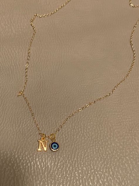 Excited to share this item from my #etsy shop: Personalized Evil Eye Pendant Gold Necklace, Initial N Necklace, N Charm Necklace, Gold Plated N Letter Necklace, Evil Eye Necklaces Gold Necklace Evil Eye, Cute Evil Eye Necklace, Cute Evil Eye. Necklaces, Symbolic Evil Eye Necklace As Gift, Girls With Nose Rings, N Initial Necklace, N Necklace Letter, Gold Evil Eye Symbolic Necklace, N Necklace