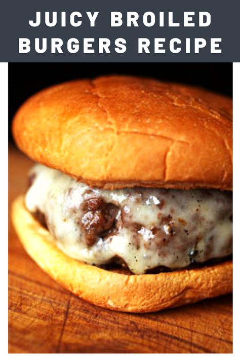 Oven Broiled Burgers, Broiling Hamburgers In Oven, Broiled Burgers In Oven, Broiled Hamburgers In Oven, Broiler Recipes, Chili Burgers Recipe, Grill Hamburgers, Oven Hamburgers, Sandwich Specials