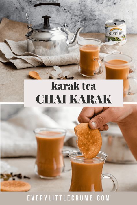 Karak Chai Karak Tea Recipe, Karak Chai Recipe, Karak Tea, Milky Tea, Te Chai, Crumb Recipe, Autumn Baking, Spiced Tea, Chai Tea Recipe