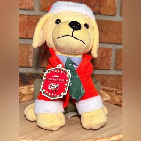 Raising Canes Christmas Vacation Clark Griswold Dog 9” New With Tag Plush 2022 With Plush Squirrel Attached Collector’s Item Stuffed Animal National Lampoon Raising Canes, National Lampoon, Clark Griswold, National Lampoons, Christmas Vacation, Stuffed Animal, Dogs, Green, Christmas