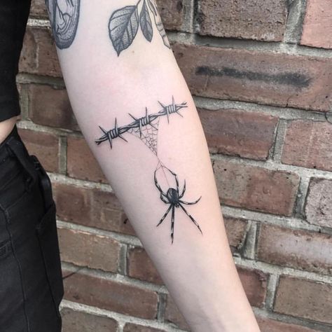 Parliament Tattoo on Instagram: “@edmosley is taking bookings for June/July at myonlysontattoo@gmail.com  #parliamenttattoo” Barbed Wire Tattoos, Spider Web Tattoo, Tattoo On Hand, Tattoo Dotwork, Web Tattoo, Hand Meaning, Bone Tattoos, Omerta Tattoo, Spider Tattoo