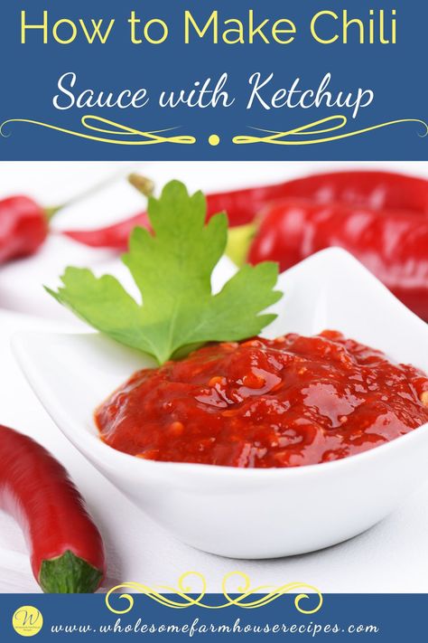 How to Make Chili Sauce with Ketchup Heinz Chili Sauce Recipe, Recipes With Chili Garlic Sauce, Ketchup Chips, Tomato Ketchup Recipe, Homemade Chili Sauce, Hotdog Chili Recipe, Heinz Chili Sauce, Spicy Ketchup, Chili Sauce Recipe