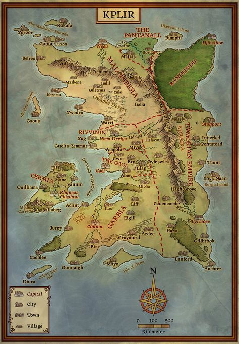 Tags: Fantasy art, map, country, region MZLowe Author verified link on 10/5/2017 Source: Sapiento.deviantart.com Artist: Robert Altbauer Title: Kplir Fantasy Map Making, Map Layout, Dnd World Map, Imaginary Maps, Fantasy World Map, Map Paper, Map Icons, Map Maker, Tabletop Rpg Maps