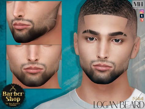 The Sims Resource - Logan Beard N44 Medieval Hair, Cc Makeup, Beards And Mustaches, Medieval Hairstyles, Face Template, Sims 4 Cc Makeup, Beard Style, Beard No Mustache, Sims 4 Clothing