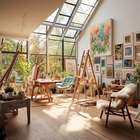 Dream Art Room, Pantry Door Ideas, Art Studio Space, Artist Loft, Productive Work, Art Studio Design, Art Studio Room, Artistic Space, Kitchen Transformation