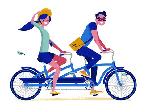 Always in Tandem Animation by Jeremy Slagle Bike Decor, Bicycle Illustration, Five Little Monkeys, Brand Identity Package, Tandem Bike, Identity Package, Design And Illustration, Romantic Videos Couples, Motion Design Animation