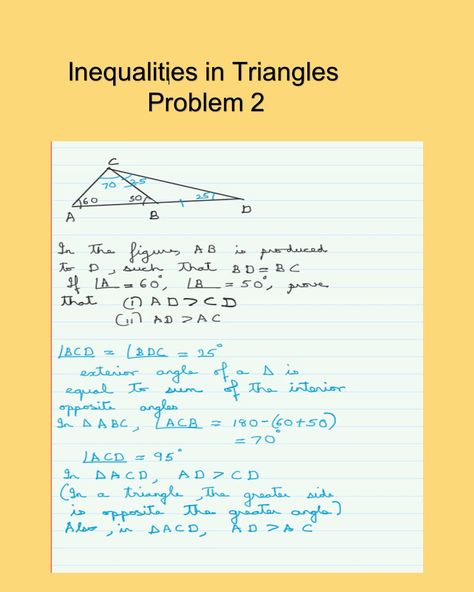 Ad Cd, Exterior Angles, Class 9, My Notes, Triangles, Abc, Cd, Education