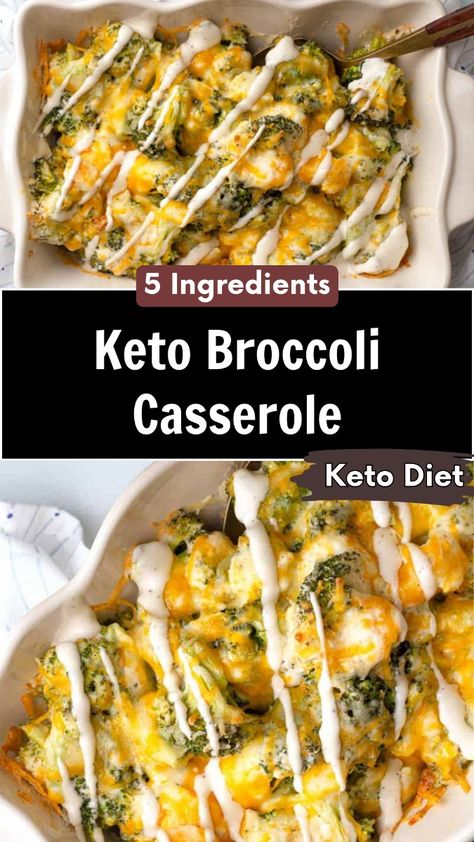 Cheesy broccoli casserole is a healthy, low-carb dish that's perfect as an easy side. This keto-friendly casserole is packed with broccoli and cheese, incredibly simple to make, and ready in just about 15 minutes! Keto Broccoli Casserole Easy, Keto Broccoli Casserole, Low Carb Broccoli, Cheesy Broccoli Casserole, Nutritious Desserts, Satisfying Snacks, Pan Dishes, Bacon And Egg Casserole, Cheesy Broccoli