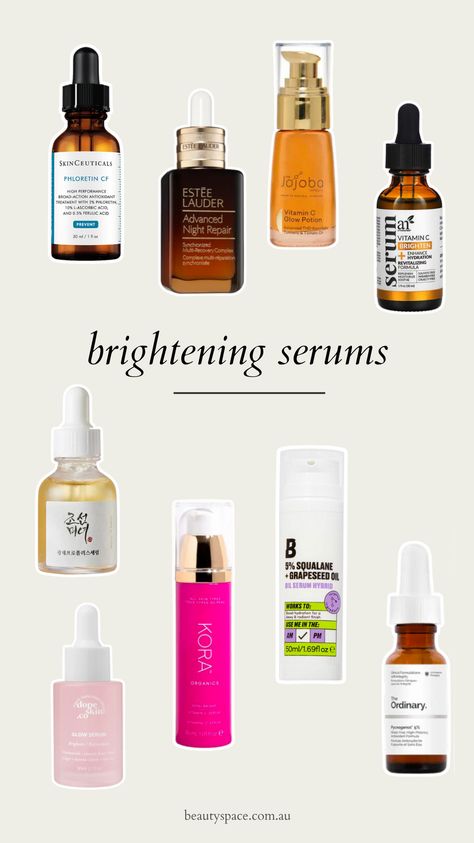 Step up your skincare game with our curated list of 2024's Top Brightening Serums! 🌟 Explore the magic of these game-changing serums that promise to illuminate and even out your skin tone. Whether you're dealing with dullness, dark spots, or just seeking that extra glow, we've got you covered. Dive into our detailed reviews at BeautySpace to find your holy grail serum and start your journey to a brighter, more beautiful complexion. #SkinBrightness #BeautyEssentials #SerumSecrets Diy Brightening Serum, Serum For Brightening Skin, Faded Brightening Serum, Best Brightening Serum, Face Glow Serum, Vitamin C Brightening Serum, Brightening Skincare, Face Cream Best, Antioxidant Serum