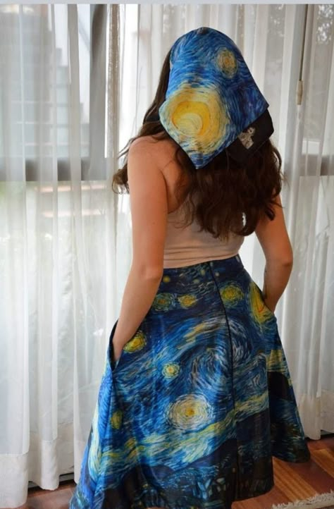 Starry Night Dress, Fits Aesthetic, The Starry Night, Van Gogh Art, Starry Night Van Gogh, Stylish Party, Grad Dresses, Custom Dresses, Van Gogh