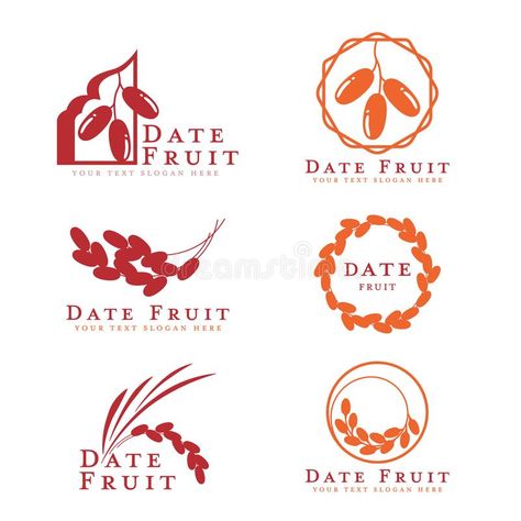 Palm Dates Logo Design, Fruit Logo Design Ideas, Healthy Food Logo, Fruit Logo Design, Palm Fruit, Date Cookies, Fruit Logo, Handmade Logo, Date Palm