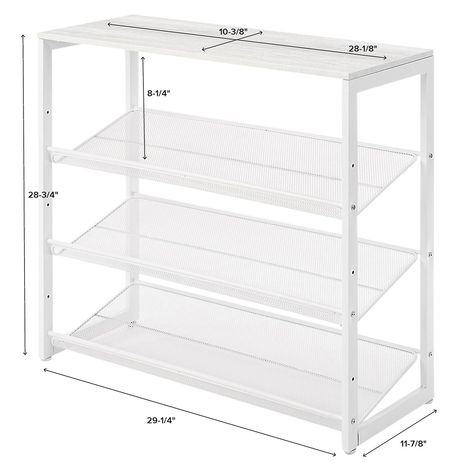 3-Tier Entryway Shoe Storage | The Container Store Entry Hall Closet, Best Shoe Rack, White Entryway, Food Storage Cabinet, Apartment 2023, Decorative Shelving, Closet Shoe Storage, Shoe Organizers, Entryway Shoe Storage