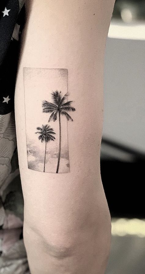 California Tattoo Ideas, Tree Tattoo Men, Tropical Tattoo, Butterfly Tattoos On Arm, California Tattoo, Tree Tattoos, Palm Tattoos, Mommy Tattoos, Tattoo Inspiration Men