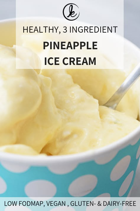 Vegan Fodmap, Fodmap Snacks, Pineapple Ice Cream, Low Fodmap Diet Recipes, Dairy Recipes, Fodmap Diet Recipes, Lactose Free Recipes, Lactose Free Diet, Vegan Cream