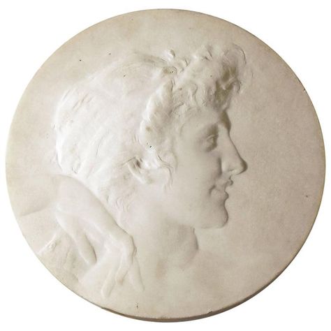 "aphrodite," Masterful Marble Bas Relief Rondel By Flanagan, Sculptor For Mint Low Relief Sculpture, Goddess Aphrodite, Marble Carving, Sculpture Art Clay, Roman Sculpture, Plaster Wall Art, Art Deco Sculpture, Figurative Artwork, Relief Sculpture