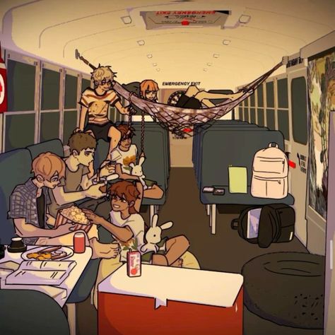 School Bus Drawing, Bus Drawing, School Bus Graveyard, Bus Graveyard, Magic School Bus, Webtoon Comics, School Bus, Graveyard, A Group