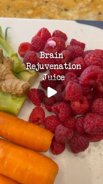 Cherie Calbom on Instagram: "Brain Rejuvenation Juice Alkalize your brain and watch your cognition  improve.  4 carrots 1 cup berries 1 stem broccoli 1 apple  1 chunk ginger  Juice it up fast and easy in my favorite juicer of all time, the Nama J2 or the new COMPACT J3. Load and walk away. The easiest most juice-producing machines on the planet! A GREAT FATHER’S DAY GIFT...OF HEALTH!  Use my code JUICELADY and save 10% and receive free shipping!! Direct links in my bio!  https://namawell.com/?ref=juicelady  #juicerecipes #healthconscious #healthmotivation #rawjuice #juicelife #healthtip #healthyjuice #optimalhealth #naturalcures #juicecleansing #juicingbenefits #naturaljuices #juiceforhealth #juiceoftheday #healthyjuice #veggiejuice #naturalcures #detoxjuice #brainhealth #nutritionandfitne Healthy Juicing, Veggie Juice, Raw Juice, Juicing Benefits, Healthy Juice Recipes, Ginger Juice, Juicing For Health, Natural Juices, Great Father