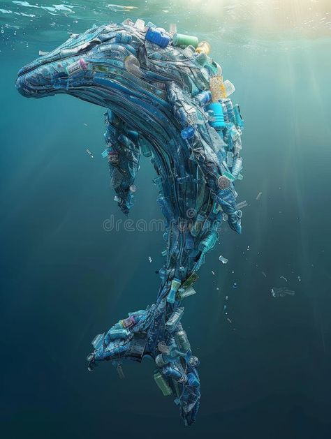 Whale formed from assortment of plastic debris, underwater setting emphasizes impact of human-generated waste on marine royalty free stock photos Surealism Art, Painting Inspo, Art Competitions, Ap Art, Marine Life, Free Stock Photos, Art Inspo, Line Art, Photo Image