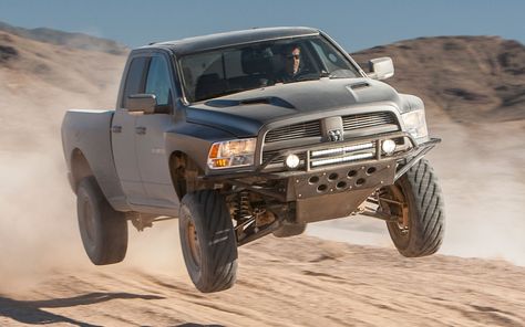 ... lingenfelter who did that Silverado Reaper. Mopar actually used to sell a kit to convert the 1500 into a Raptor fighter, dealer installed... RAM Runner Rams Trucks, 2012 Ford Raptor, Overlanding Truck, Jacked Trucks, Guy Running, 2012 Ram 1500, Ram Runner, Nice Trucks, Svt Raptor