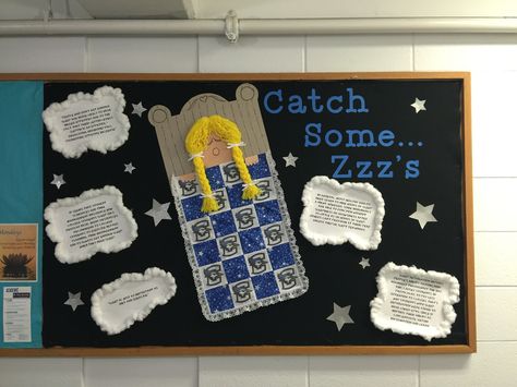 Sleep bulletin board (RA) Sleep Bulletin Board, Nurse Bulletin Board, College Bulletin Boards, Wellness Board, Ra Boards, Res Life, Health Fair, Door Decs, Ra Ideas