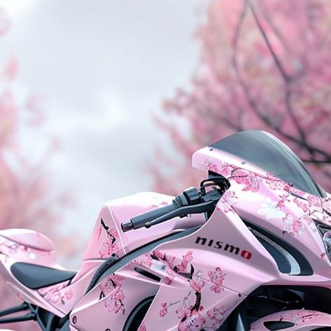 Anime Motorcycle, Shelby Car, Pink Things, Honda (car), Pink Theme, Honda S2000, Japanese Cherry Blossom, Pretty Cars, Pink Themes