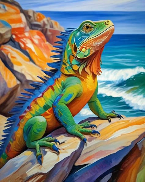 Bahamas Freeport, Lizard Painting, Lizard Art, Mosaic Artwork, Color Pencil Art, Lizards, Painting Art Projects, Pencil Art, Art Drawings Sketches