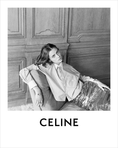 Celine Photoshoot, Celine Campaign, Celine Women, Moves Like Jagger, Skirt Collection, Subtle Makeup, Instagram Promotion, Brand Campaign, Hedi Slimane