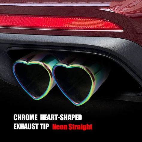 Heart Shaped Exhaust, Heart Exhaust, Chrysler 300 Srt8, Car Muffler, Exhaust Tips, Cute Car Accessories, Car Ideas, Chrysler 300, Car Gadgets