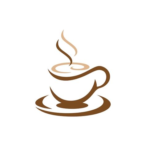 Taza de café logo template | Premium Vector #Freepik #vector #capuchino #cafe-capuchino #cafe-leche #cafe-caliente Coffee Cup Logo, Cafe Logos, Logo Design Coffee, Coffee Shop Logo Design, Cafe Logo Design, Coffee Shop Branding, Adobe Illustrator Design, Packaging Design Trends, Cup Logo