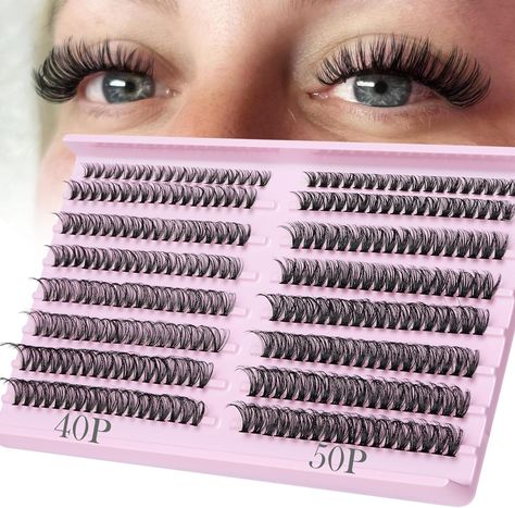 Classic 40P 50P mixed cluster lash pack✨ If u wanted a more natural look and the 40P individual lashes stood out a lot. If you want a more glam and out there look, 50P lash clusters are perfect for you especially with the bigger sizes (16-18mm). But if you want more natural and not fake looking, stick between 8-13mm. Eyelashes Individual, Cluster Eyelash Extensions, Lashes Extensions, Cluster Eyelashes, Lash Clusters, Cluster Lashes, Individual Lashes, Natural Look, Lash Extensions