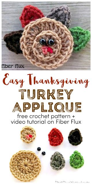 Fiber Flux: Free Crochet Pattern...Easy Turkey Applique! Crochet Magnets, Afgan Patterns, Sheep Ornaments, Thanksgiving Crochet Patterns, Crochet Thanksgiving, Crochet Turkey, Turkey Applique, Thanksgiving Crochet, Crochet Appliques