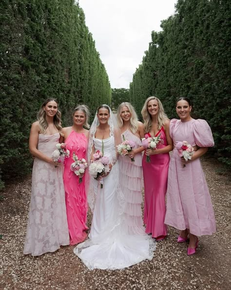 💃 Shopping for bridesmaids dresses? ✨ From pretty pinks to romantic florals, rainbow pastels and breezy linens, check out the hottest trends for 2024 and beyond. 🤍 Click the link in our bio for more stunning inspo: https://onefabday.com/bridesmaids-dress-trends-for-2024/ 📸 1: @mrmrs.photo 📸 2: @elsacampbellphotography 📸 3: @tessfollett 📸 4: @alpineimagecompany 📸 5: @emotionsandmathweddings 📸 6: @lostinlove_photography #onefabday #bridesmaids #bridesmaiddress #bridesmaidsdresstrends ... Fun Bridesmaids Dresses, Fun Pink Bridesmaid Dresses, Pink Theme Bridesmaid Dresses, Bridesmaids Pink Dresses, 3 Bridesmaids Mismatched, Pink Mixed Bridesmaid Dresses, Monochromatic Bridesmaid Dresses, Pink And Purple Bridesmaid Dresses, Mismatched Pink Bridesmaid Dresses