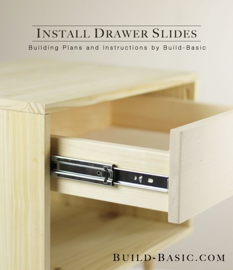 Install Drawer Slides, Octagon Poker Table, Building Drawers, Outdoor Woodworking Plans, Diy Drawers, Diy Cabinets, Drawer Slides, Home Repairs, Remodel Bedroom