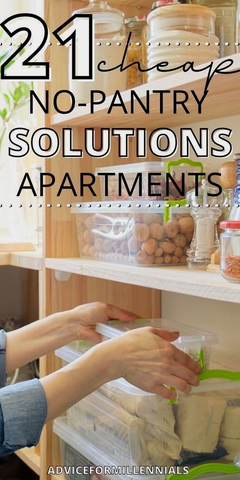 #storagehacks #organizationhacks #storage Food Storage Cabinet Small Spaces, Diy Pantry For Apartment, Storage With No Pantry, Kitchen Storage With No Pantry, Kitchen Organization Ideas No Cabinets, No Storage Apartment, No Pantry Ideas Storage, Small Space Food Storage, No Storage Kitchen