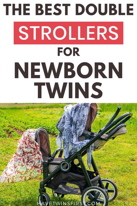 What stroller do you need for twins? Learn which double strollers are best for newborn twins and why. Learn about different stroller configurations and types for twins, so you can pick the best one for your family's needs. Best Twin Strollers, Stroller For Twins, Double Stroller For Twins, Twin Pregnancy Announcement, Best Double Stroller, Newborn Stroller, Twin Strollers, Double Stroller, Expecting Twins