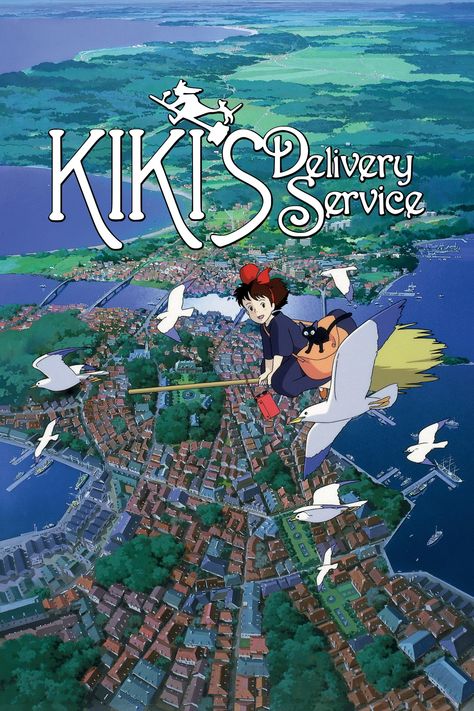 Kikis Delivery Service Poster, Independent Life, Studio Ghibli Poster, Kiki Delivery, Animes To Watch, Kiki's Delivery Service, Takayama, Studio Ghibli Movies, Anime Poster