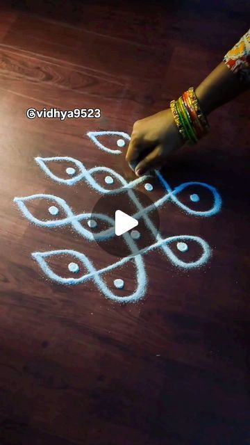 vidhya prabhu on Instagram: "2*4 dots small Sikku Kolam @vidhya9523" Small Dot Kolam, Kolam Dots, Dot Kolam, Sikku Kolam, Dots, On Instagram, Instagram