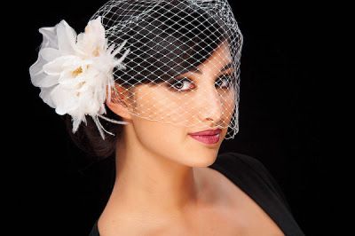 This is the actual veil, apparently its supposed to sit lower on the face, Bird Cage Veil Wedding, Cage Veil Wedding, Wedding Flower White, Bird Cage Veil, Birdcage Veil Wedding, Bride Hats, Cage Veil, Bridal Birdcage Veils, White Fascinator