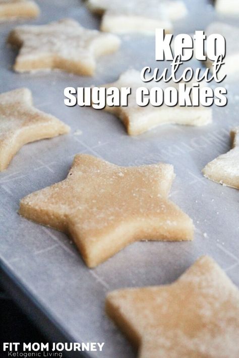 Keto Cutout Sugar Cookies - Fit Mom Journey Keto Sugar Cookies, Keto Cream Cheese Pancakes, Cellular Healing, Christmas Keto, Cream Cheese Pancakes, Cinnamon Sugar Cookies, Keto Cinnamon, Baking With Coconut Flour, Pumpkin Breakfast