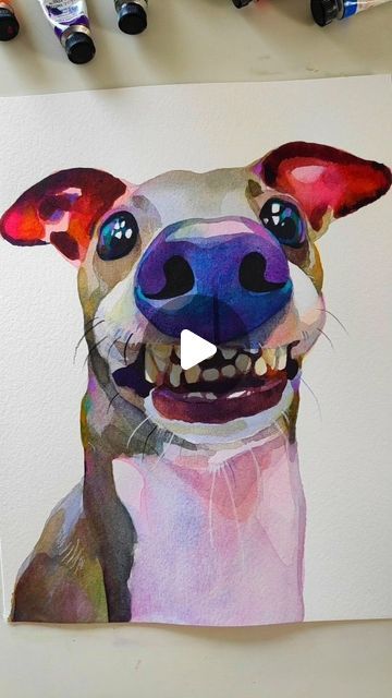 Kawai Drawing, Watercolor Dog Portrait, Portraits Art, Multiple Dogs, Animal Portraits Art, Watercolor Pet Portraits, Animal Portraits, Dog Painting, Watercolor Dog