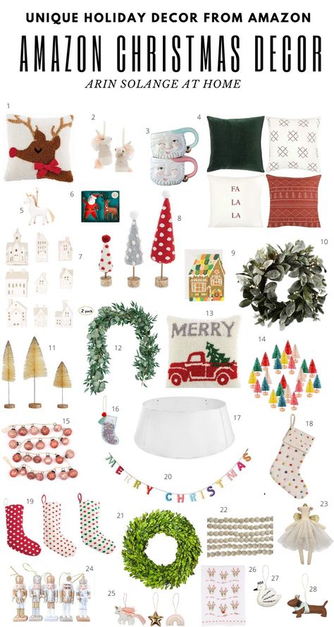 Best Amazon Christmas Decor - arinsolangeathome Great Amazon Finds, Amazon Christmas Decor, Amazon Christmas Decorations, Decor From Amazon, Blogger Ideas, Holiday Tips, Amazon Christmas, Unique Holiday Decor, Amazon Decor