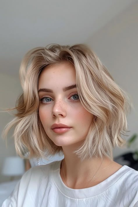 11 Sunset Color Blunt Bobs: Dye Trends Dominating Blond Tones, Blonde Hair Transformations, Short Hair Color, Penteado Cabelo Curto, Short Blonde, Short Blonde Hair, Hair Inspo Color, Short Bob Hairstyles, Hair Transformation