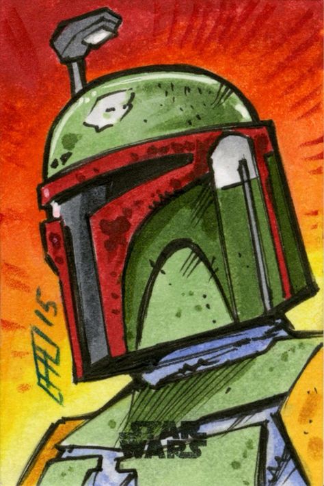 Bobafett Starwars Drawing, Star Wars Drawings Sketch, Starwars Drawings, Star Wars Dibujos, Batman Pop Art, Star Wars Art Painting, Boba Fett Art, Star Wars Art Drawings, Disney Pop Art