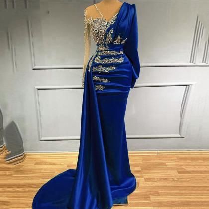 Luulla - Shopping Cart Evening Dresses 2022, Long Sleeve Dress Outfit, Dubai Women, Blue Evening Dresses, Long Sleeve Evening Dresses, Evening Dress Fashion, Formal Party Dress, Women Formals, Evening Dresses Elegant