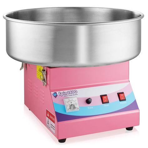 Olde Midway SPIN-1400 Cotton Candy Machine and Electric Candy Floss Maker, Commercial Quality Cotton Candy Machines, Cotton Candy Cone, Candy Cone, Candy Floss, Stainless Steel Bowl, Heating Element, Commercial Design, Candy Machine, Cotton Candy Machine