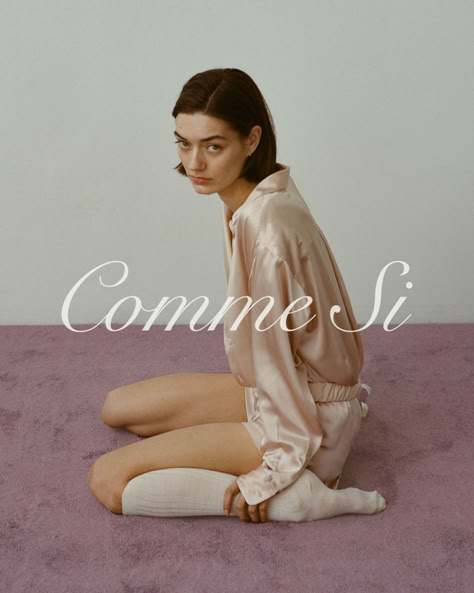 Indulge in the simple pleasure of 100% Mulberry Silk pajamas. From Comme Si's Spring 2024 Lookbook, shot by Katie McCurdy. Available on commesi.com. Lay With Me, Silk Loungewear, Luxury Socks, Creative Fashion Photography, Instagram Luxury, Promotional Products Marketing, Comme Si, Silk Pajamas, Loungewear Sets